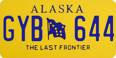 AK license plate GYB644