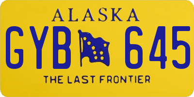 AK license plate GYB645