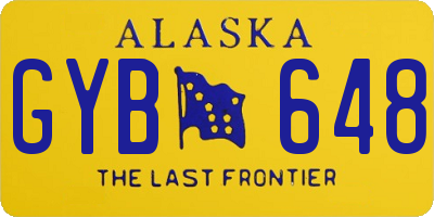 AK license plate GYB648