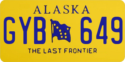 AK license plate GYB649