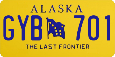 AK license plate GYB701
