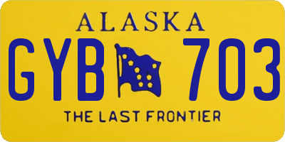 AK license plate GYB703