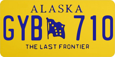 AK license plate GYB710