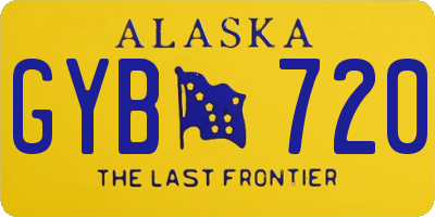 AK license plate GYB720