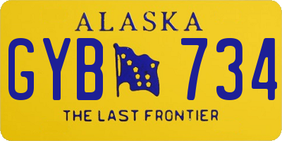 AK license plate GYB734