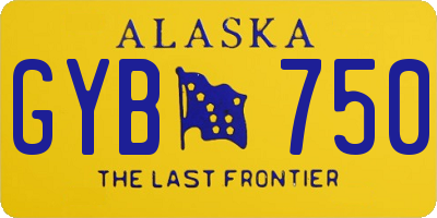 AK license plate GYB750
