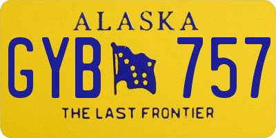 AK license plate GYB757