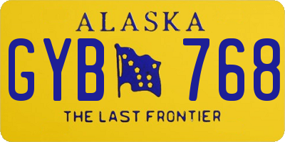 AK license plate GYB768
