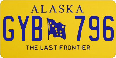 AK license plate GYB796