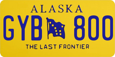AK license plate GYB800