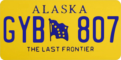 AK license plate GYB807