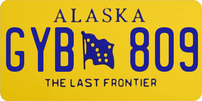 AK license plate GYB809