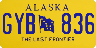 AK license plate GYB836