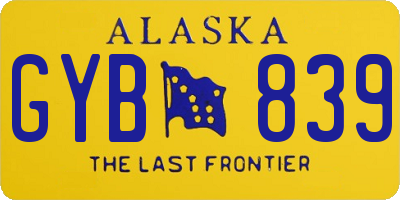 AK license plate GYB839