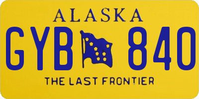 AK license plate GYB840