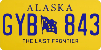 AK license plate GYB843