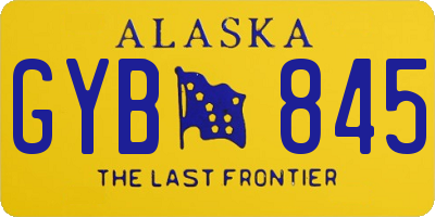 AK license plate GYB845