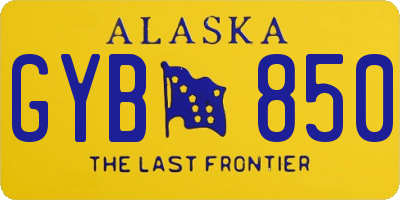 AK license plate GYB850