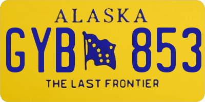 AK license plate GYB853