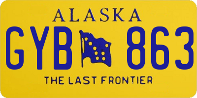 AK license plate GYB863