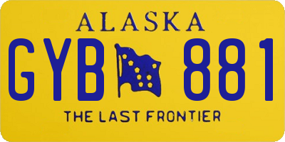 AK license plate GYB881