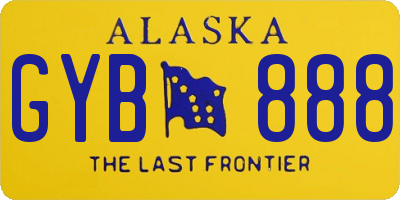 AK license plate GYB888