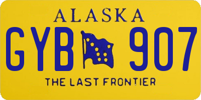 AK license plate GYB907