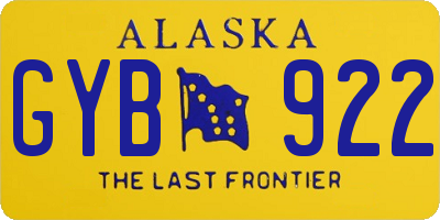 AK license plate GYB922