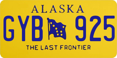 AK license plate GYB925