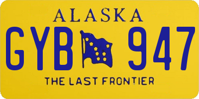 AK license plate GYB947