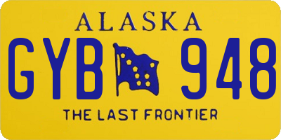 AK license plate GYB948