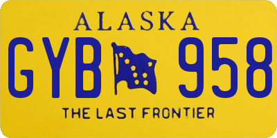AK license plate GYB958
