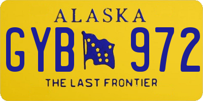 AK license plate GYB972