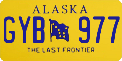 AK license plate GYB977