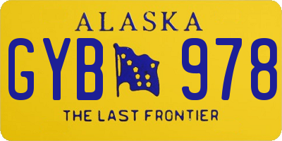 AK license plate GYB978