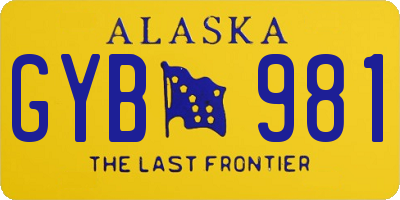 AK license plate GYB981