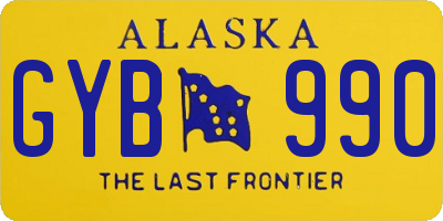 AK license plate GYB990