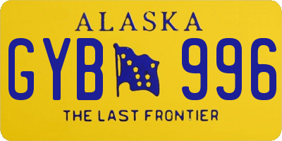 AK license plate GYB996