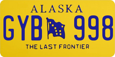 AK license plate GYB998