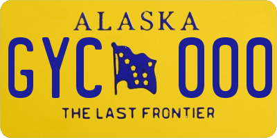 AK license plate GYC000
