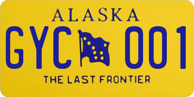 AK license plate GYC001