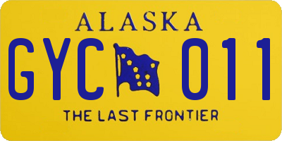 AK license plate GYC011