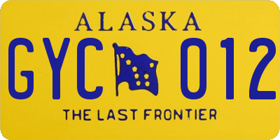 AK license plate GYC012