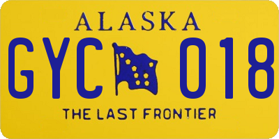 AK license plate GYC018
