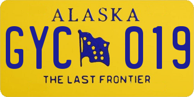 AK license plate GYC019