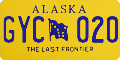 AK license plate GYC020