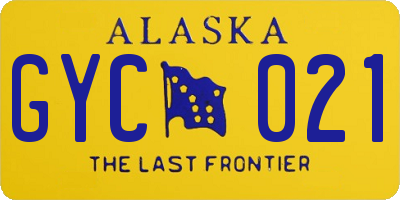AK license plate GYC021