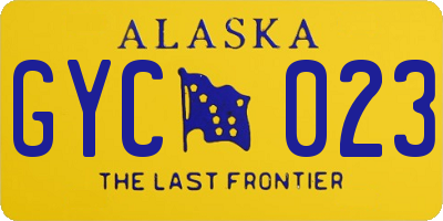 AK license plate GYC023