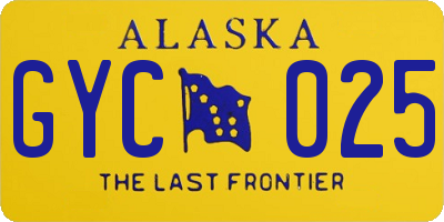 AK license plate GYC025