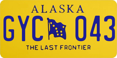 AK license plate GYC043
